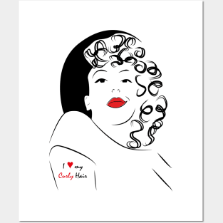 I love my curls - Curly girl Posters and Art